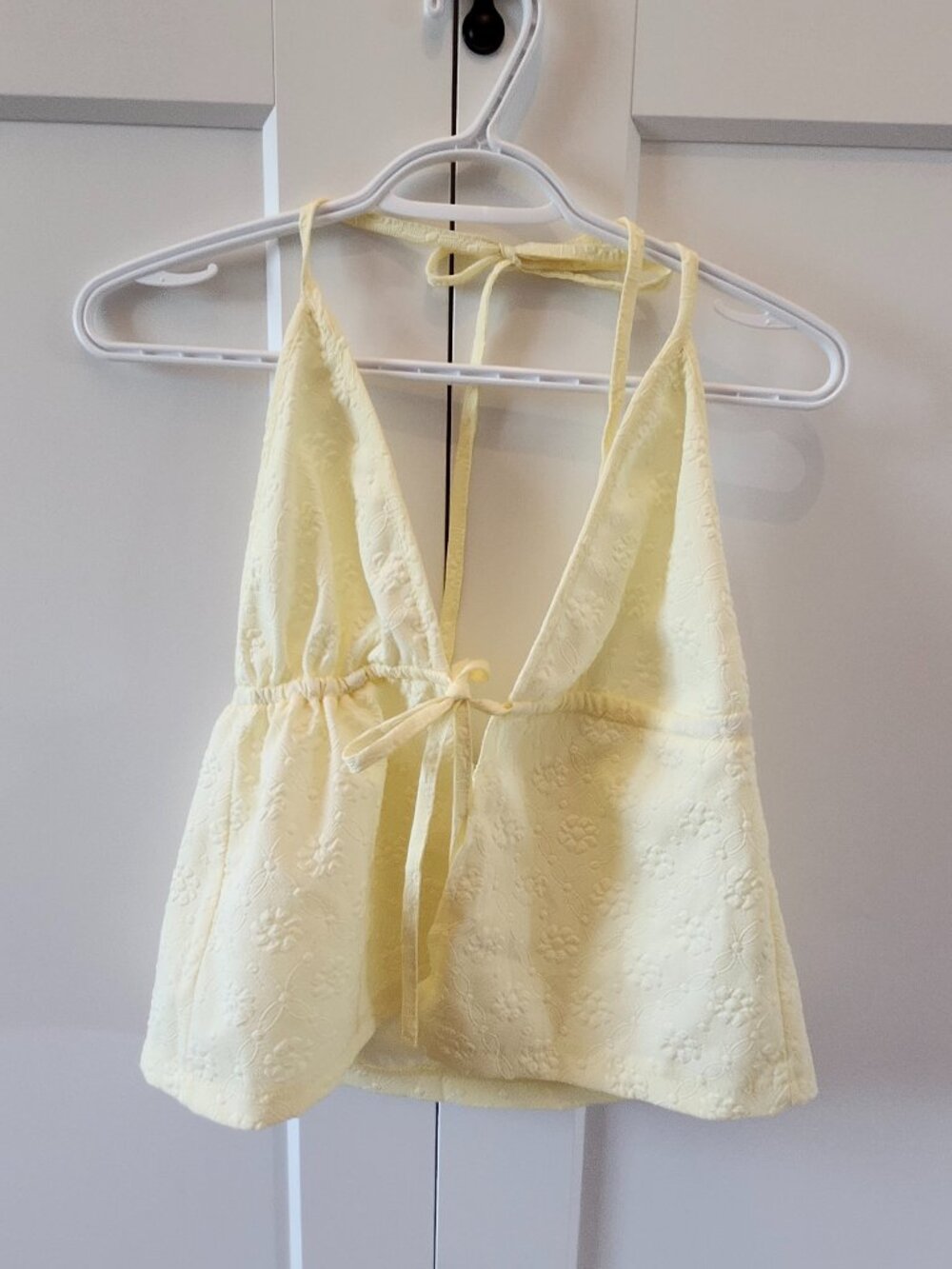 Yellow Flower Halter Top